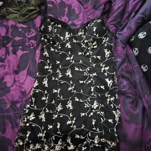 Elegant Black Floral Lace Dress